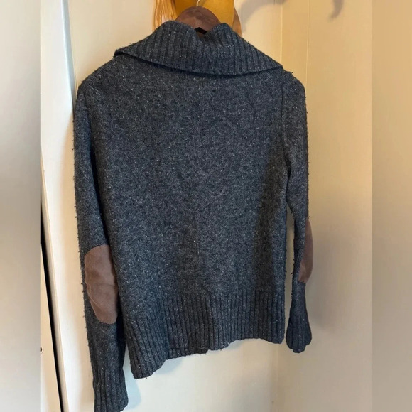 Eddie Bauer Elbow Patch Tweed Sweater Cardigan - Picture 3 of 3